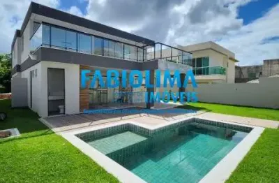 Casa em condomínio fechado com 4 quartos à venda na Rua Abrolhos, 1, Alphaville (Abrantes), Camaçari