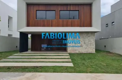 Casa em condomínio fechado com 4 quartos à venda na Rua Abrolhos, 2, Alphaville (Abrantes), Camaçari