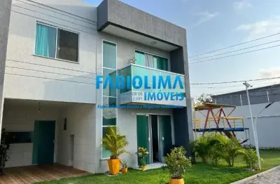 Casa duplex, 3 suítes, condomínio em Ipitanga, Lauro de Freitas