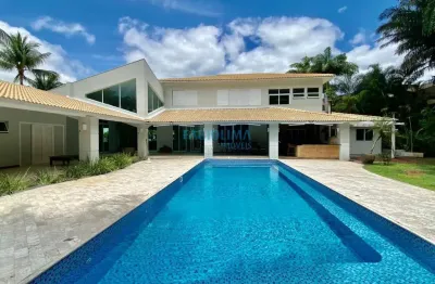 Casa em condomínio fechado com 5 quartos à venda na 1ª travessa busca vida, 999, abrantes, camaçari, 2400 m2 por r$ 4.200.000