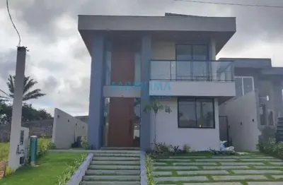Casa em condomínio fechado com 3 quartos à venda na Rua Lagoa Branca, 999, Alphaville (Abrantes), Camaçari, 325 m2 por R$ 1.230.000