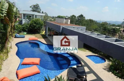 Casa com 4 dormitórios à venda, 500 m² por r$ 4.300.000,00 - granja viana - cotia/sp