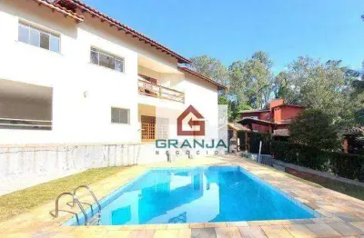 Confortável casa com 4 suítes à venda, 465 m² por r$ 0 - palos verdes - cotia/sp