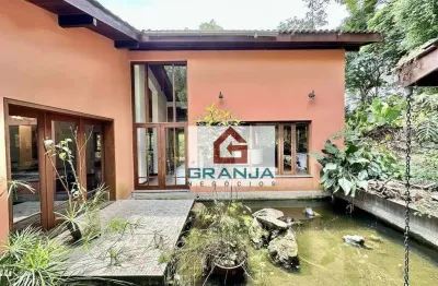 Imóvel rústico com 4 dormitórios (1 suíte), piscina, jardim, anexo gourmet à venda, 417 m² por r$ 2.070.000 - recanto impla - carapicuíba/sp