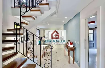 Elegante imóvel repleto de ármarios, 3 suítes e 1 dormitório, área gourmet, closet,  à venda, 250 m² por r$ 1.340.000 - são paulo ii - cotia/sp