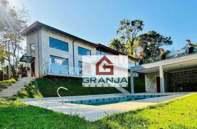 Imóvel moderno com 4 suítes, área gourmet, piscina, solarium e muito verde! à venda, 300 m² por r$ 2.200.000 - parque rio abaixo - atibaia/sp