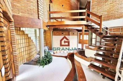 Lindo imóvel rústico repleto de armários, com 4 dormitórios (2 suítes com terraços) à venda, 351 m² por r$ 1.700.000 - jardim do golf i - jandira/sp