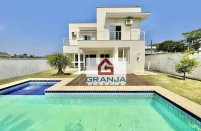 Excelente casa em ótimo condomínio com 4 suítes à venda, 332 m² por r$ 3.200.000 - granja viana - cotia/sp