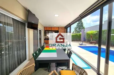 Imóvel com 3 suítes climatizadas, piscina, área gourmet à venda, 303 m² por r$ 3.400.000 - granja viana – chácara dos lagos - carapicuíba/sp
