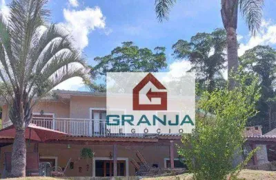 Linda casa com 3 dorms/1sts, piscina, churrasqueira! à venda, 300 m² por r$ 960.000 - granja viana - cotia/sp