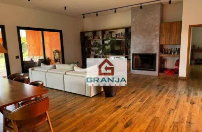 Casa térrea moderna e porteira fechada, com 3 suítes à venda, 420 m² por r$ 2.200.000 - paysage clair - vargem grande paulista/sp