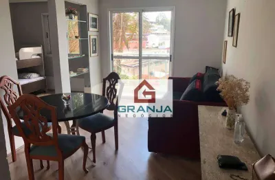 Espaçoso apartamento com 2 dormitórios, armários em sala, cozinha, quartos! venda, 60 m² por r$ 210.000 - jardim leonor - cotia/sp