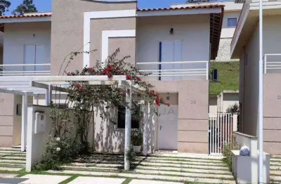 Excelente casa em condomínio com lazer completo! 3 dorms/1sts, closet, planejados! à venda, 100 m² por r$ 699.000 - chácara ondas verdes - cotia/sp