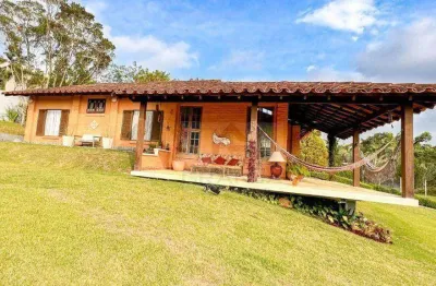 Refúgio rústico com estilo e elegância – paisagem renoir, cotia/sp casa mobiliada à venda | 2 dorms + escritório | 184 m² | terreno de 1.506 m²