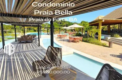 Terreno à venda no condomínio praia bella em praia do forte – 596m²