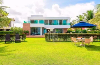 Pé na areia - casa frente mar a venda em guarajuba - litoral norte da bahia. condomínio.