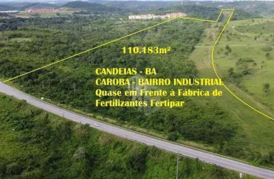 Terreno para industria ou logística em candeias, bahia. são 110.183m² em local nobre na zona industrial da cidade.