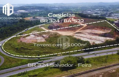 Área comercial e logística em candeias – 55.000 m² na entrada da cidade, frente br-324