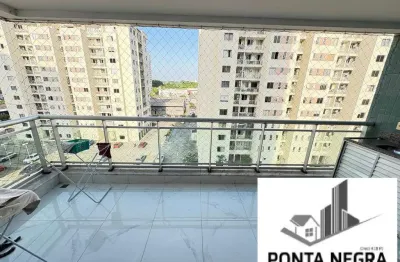 Gran vista residencial, apto de 117m2 com varanda gourmet na ponta negra