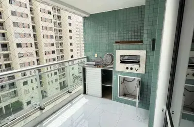 Gran vista residencial, apto de 117m2 com varanda gourmet na ponta negra