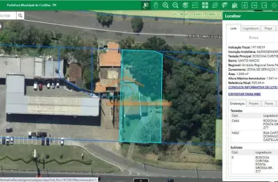Terreno comercial à venda na Rodovia BR-277 Curitiba-Ponta Grossa, 2978, Santo Inácio, Curitiba, 1048 m2 por R$ 1.900.000