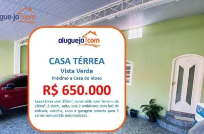 Casa com 3 dormitórios à venda, 155 m² por r$ 650.000,00 - cidade vista verde - são josé dos campos/sp