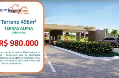 Terreno à venda, 496 m² por r$ 980.000,00 - condomínio residencial alphaville i - são josé dos campos/sp