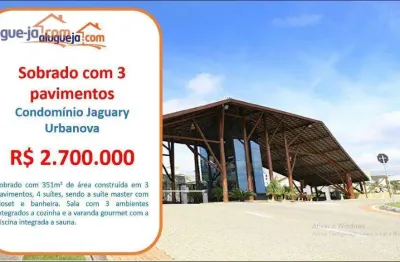 Sobrado com 4 dormitórios à venda, 350 m² por r$ 2.700.000,00 - condomínio residencial jaguary - são josé dos campos/sp