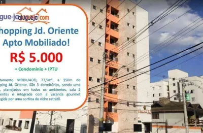 Apartamento com 3 dormitórios para alugar, 75 m² por r$ 5.510,00/mês - jardim oriente - são josé dos campos/sp