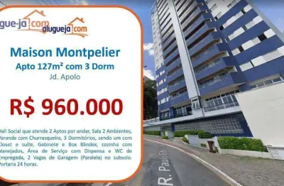 Apartamento com 3 dormitórios à venda, 127 m² por r$ 960.000,00 - jardim apolo ii - são josé dos campos/sp