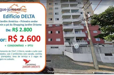 Apartamento com 2 dormitórios para alugar, 72 m² por r$ 3.052,00/mês - jardim américa - são josé dos campos/sp