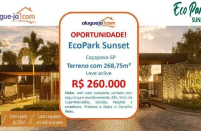 Terreno à venda, 268 m² por r$ 260.000,00 - condomínio residencial ecopark bourbon - caçapava/sp