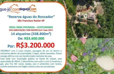 Sítio com 2 quartos à venda, 338800 m²- roncador - são francisco xavier/sp