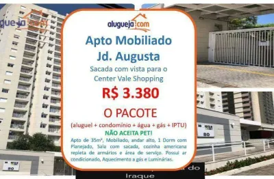 Apartamento com 1 dormitório para alugar, 34 m² por r$ 3.256,00/mês - jardim oswaldo cruz - são josé dos campos/sp