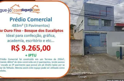 Prédio para alugar, 483 m² por r$ 9.623/mês - bosque dos eucaliptos - são josé dos campos/sp