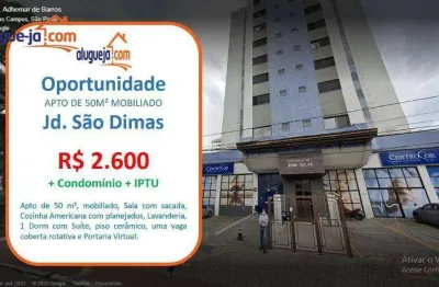 Apartamento com 1 dormitório para alugar, 50 m² por r$ 3.090,00/mês - jardim são dimas - são josé dos campos/sp