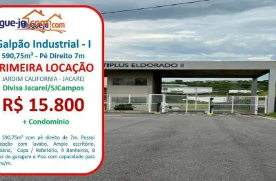 Galpão para alugar, 590 m² por r$ 16.515,01/mês - jardim california - são josé dos campos/sp