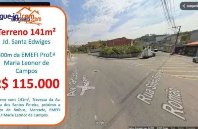 Terreno à venda, 141 m² por r$ 115.000,00 - loteamento santa edwiges - são josé dos campos/sp