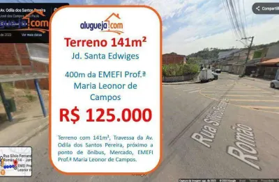 Terreno à venda, 141 m² por r$ 125.000,00 - loteamento santa edwiges - são josé dos campos/sp