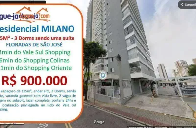 Apartamento com 3 dormitórios à venda, 103 m² por r$ 900.000,00 - jardim satélite - são josé dos campos/sp