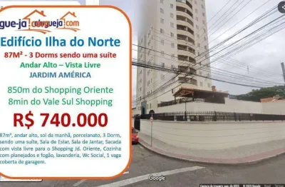 Apartamento com 3 dormitórios à venda, 87 m² por r$ 740.000,00 - jardim américa - são josé dos campos/sp