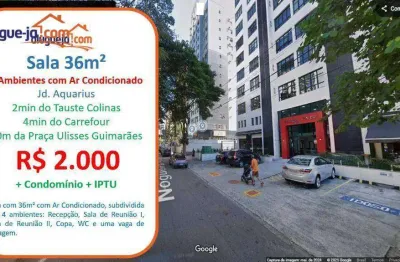 Sala para alugar, 38 m² por r$ 2.690,00/mês - jardim aquarius - são josé dos campos/sp
