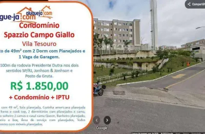 Apartamento com 2 dormitórios para alugar, 49 m² por r$ 2.140,00/mês - vila tesouro - são josé dos campos/sp