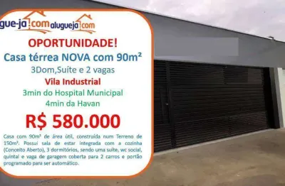 Casa com 3 dormitórios à venda, 90 m² por r$ 580.000,00 - vila industrial - são josé dos campos/sp