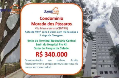 Apartamento com 2 dormitórios à venda, 49 m² por r$ 340.000,00 - vila mascarenhas - são josé dos campos/sp