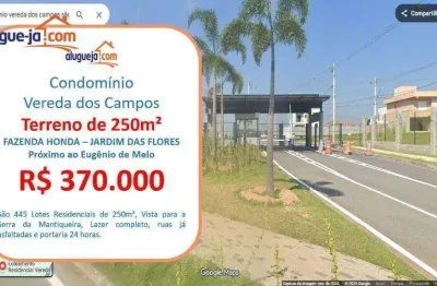 Terreno à venda, 250 m² por r$ 370.000 - jardim das flores - são josé dos campos/sp