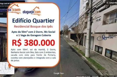 Apartamento com 2 dormitórios à venda, 50 m² por r$ 380.000 - residencial bosque dos ipês - são josé dos campos/sp