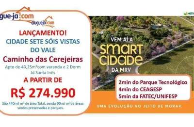 Apartamento com 2 dormitórios à venda, 43 m² por r$ 274.990 - jardim santa inês - são josé dos campos/sp