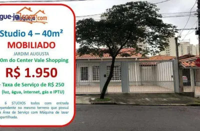 Kitnet com 1 dormitório para alugar, 40 m² por r$ 2.200,00/mês - jardim augusta - são josé dos campos/sp