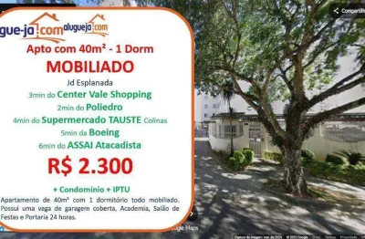 Apartamento com 1 dormitório para alugar, 40 m² por r$ 2.713,00/mês - jardim esplanada - são josé dos campos/sp